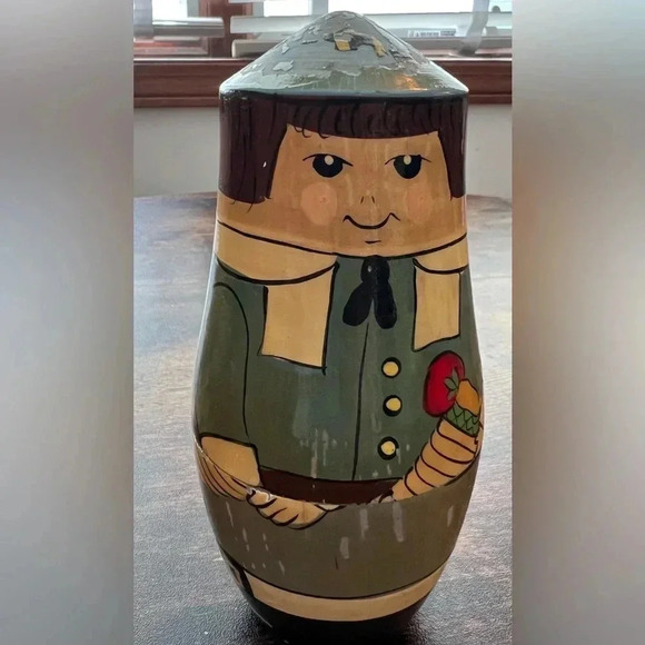 VINTAGE: Lillian Vernon | Thanksgiving wooden nesting dolls set of 5 - Picture 11 of 16